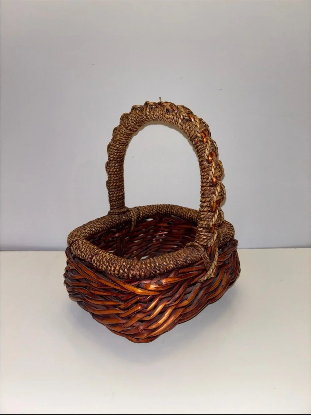 Woven Basket with Handle - Home Decor Storage